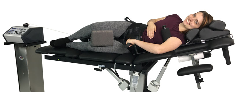 patient receiving spinal decompression in Camp Springs for Sciatic nerve pain relief